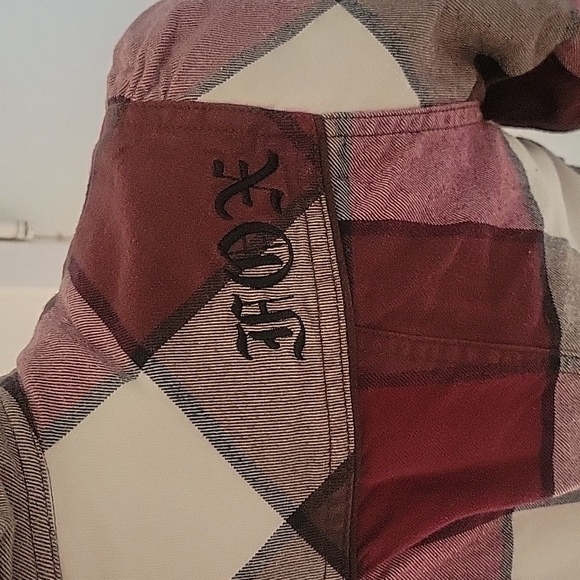 FOX Flannel Hooded Plaid Y2K 90's Jacket M Streetwear Skater Surfer California‎ - Picture 4 of 7